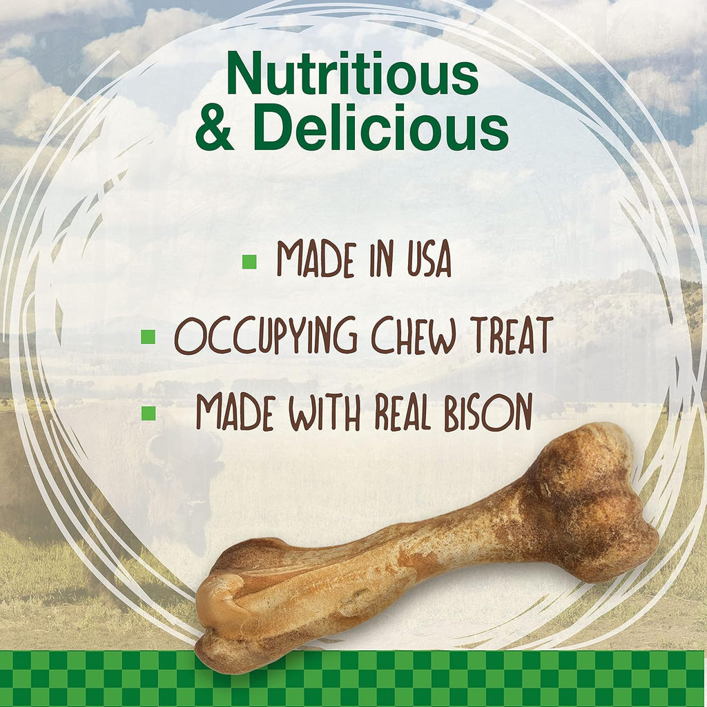 Nylabone long lasting edible dog bone for large dogs package display