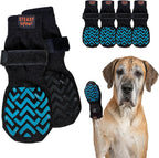 Anti-Slip Socks for Dogs - Breathable & Washable Non Slip Grippy Socks, Rubberized Paw & Adjustable Strap, Secure Fit to Prevent Slipping, Paw Protection for Senior Dogs, 4 Pack (Size L) - Image 12