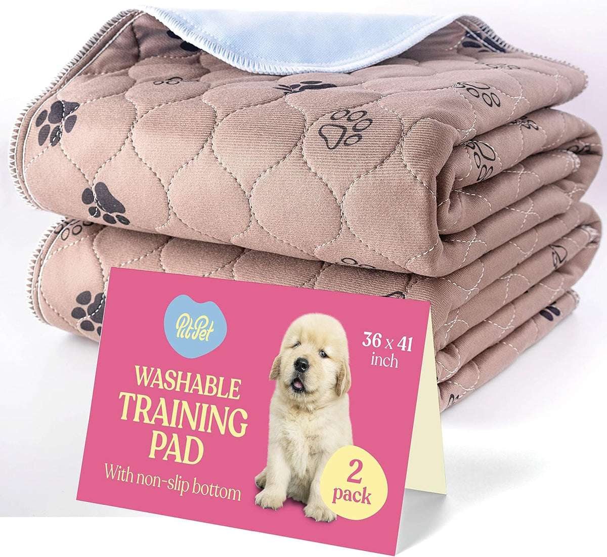 Super Absorbent Washable Pee Pads for Dogs - 2-Pack Superior Reusable Puppy Pads Pet Training Pads -100% Waterproof Dog Pee Pad Protects Against Urine Leakage Non-Slip Grip Prevents Slipping& Bunching - Image 12