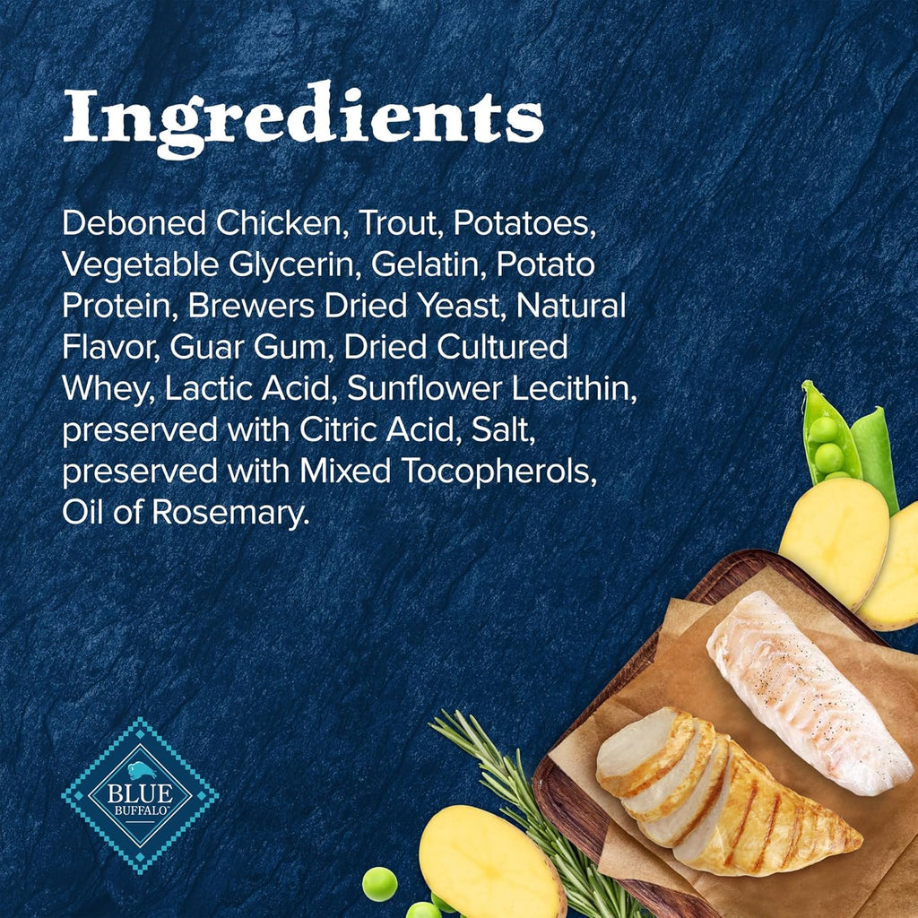 Nutritional information panel on the back of the 2 ounces pouch