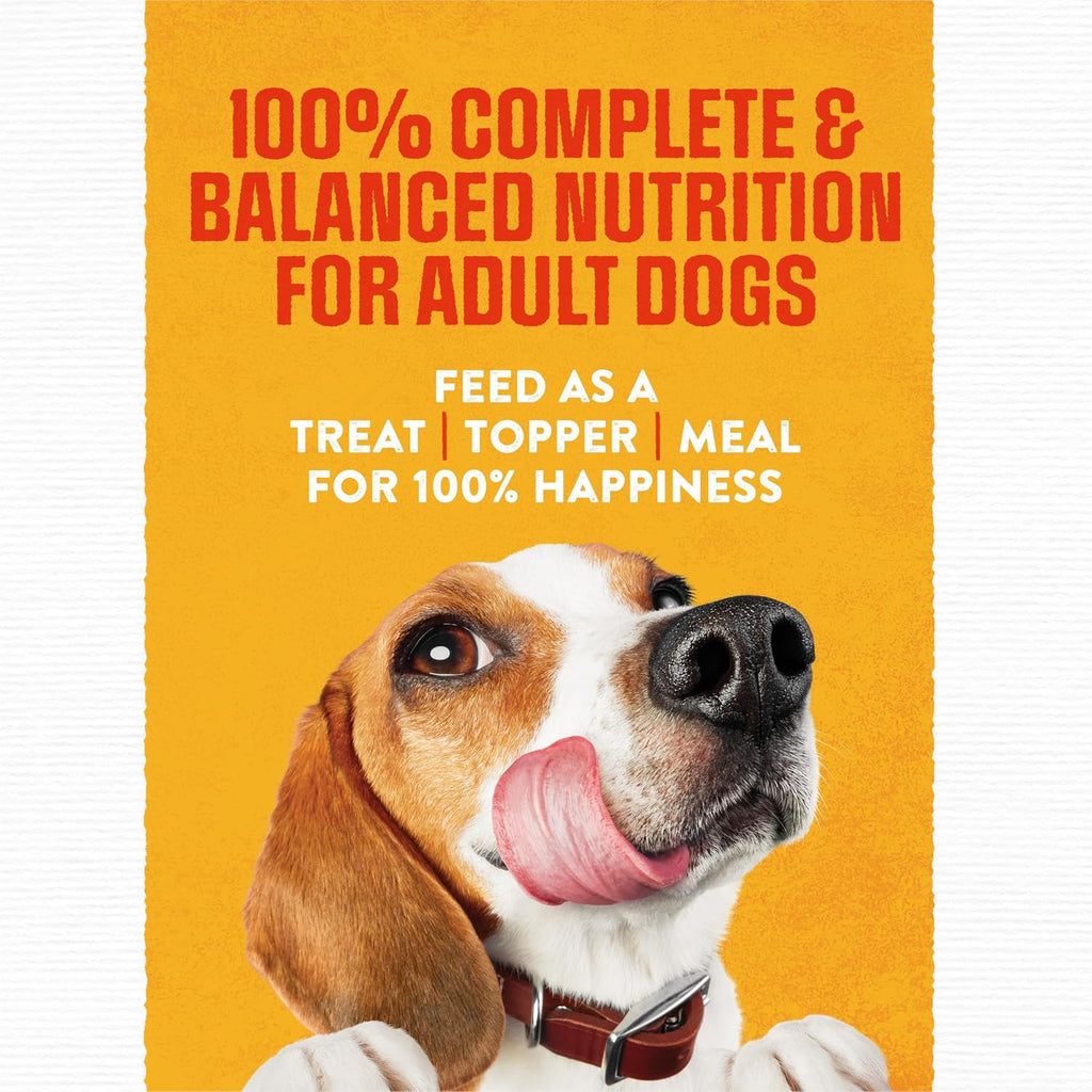 Purina Moist and Meaty bacon and egg flavor tender soft kibble morsels close up