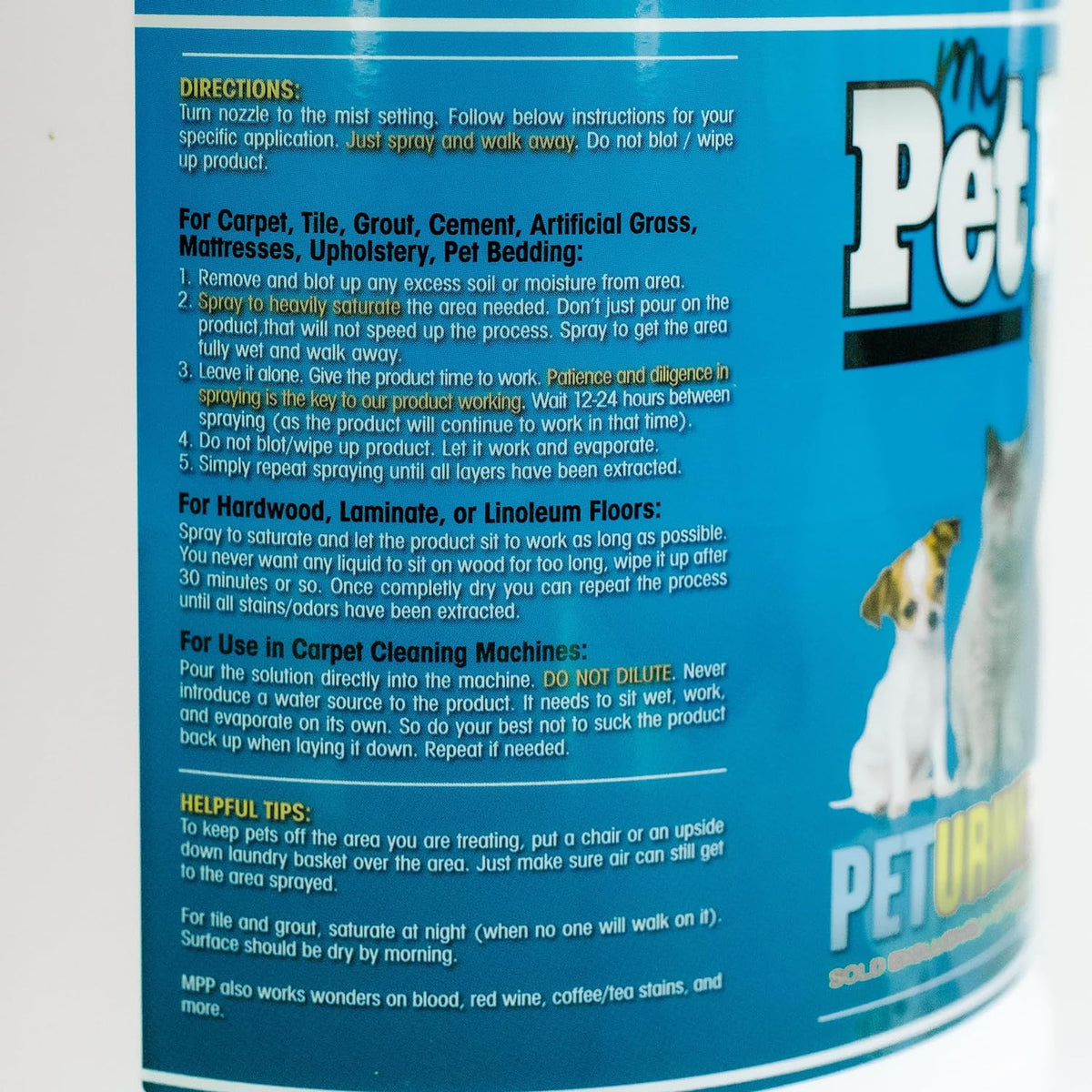 My Pet Peed non toxic pet mess cleaning spray bottle for Indian pet parents