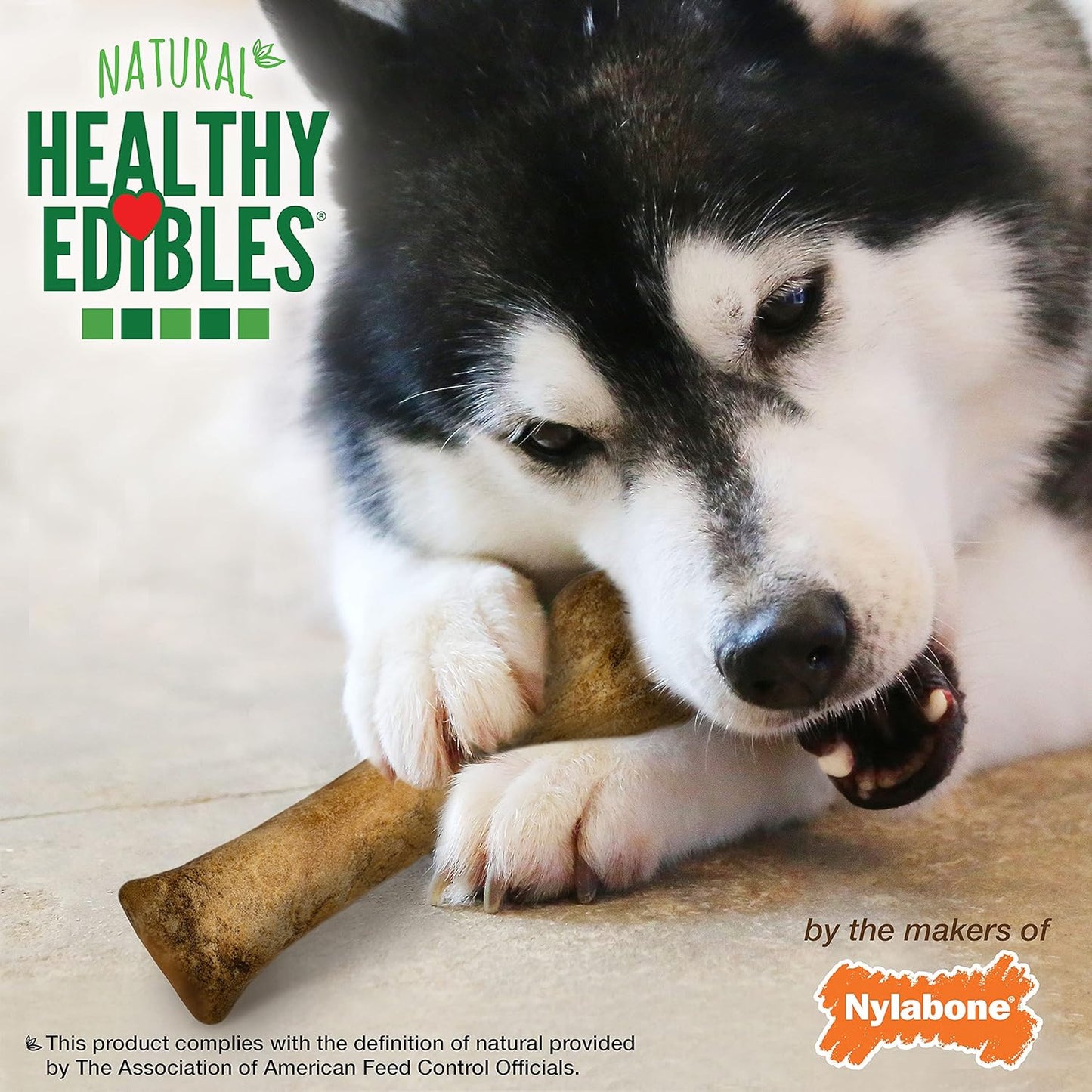 Side view of Nylabone Healthy Edibles X-Large bacon chews