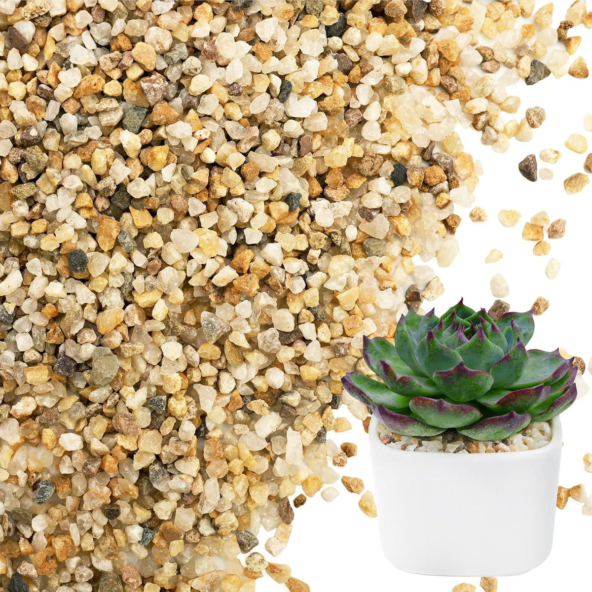 Nupick 3-5mm Coarse Silica Sand 6lb bag front view