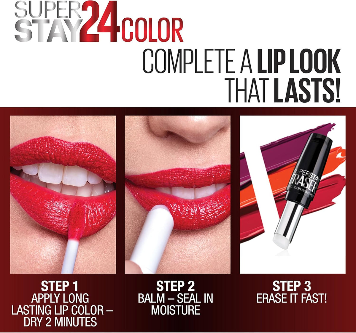 Maybelline Super Stay 24, 2-Step Liquid Lipstick Makeup, Long Lasting Highly Pigmented Color with Moisturizing Balm, Perpetual Plum, Purple, 1 Count - Image 9