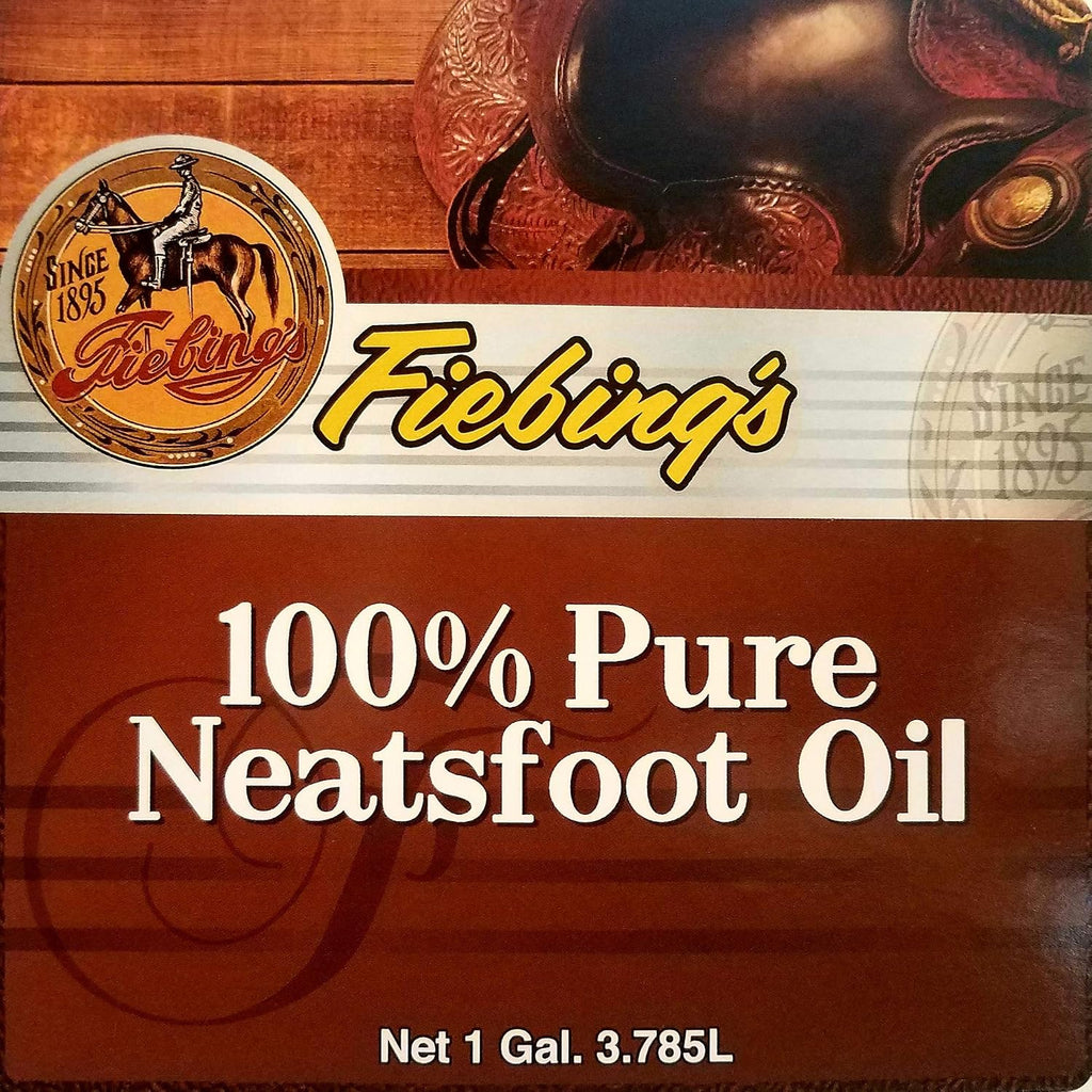 Close up of liquid leather conditioner container in one gallon size