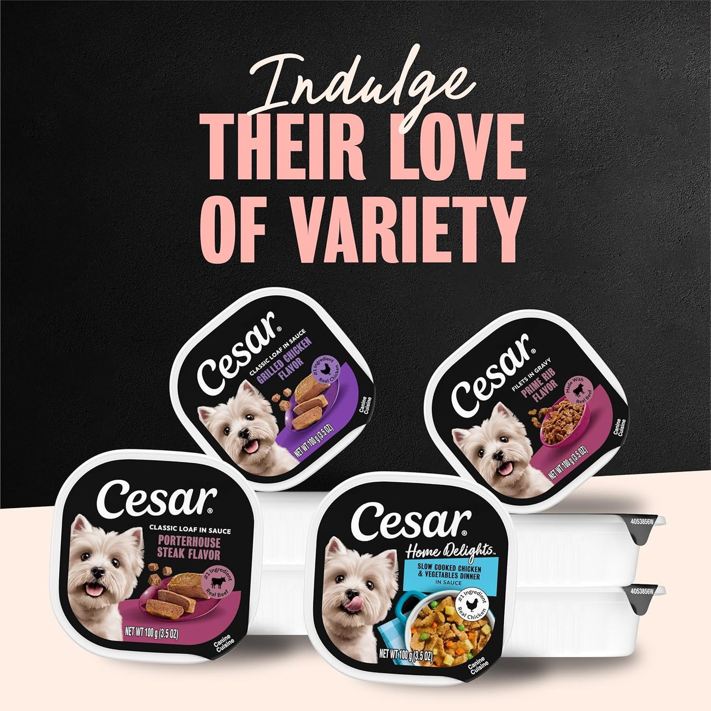 Nutritious grain free wet food loaf in sauce for adult dogs.