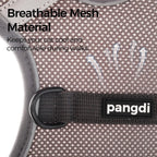 Pangdi tactical style grey cat travel vest package close up on stitching details