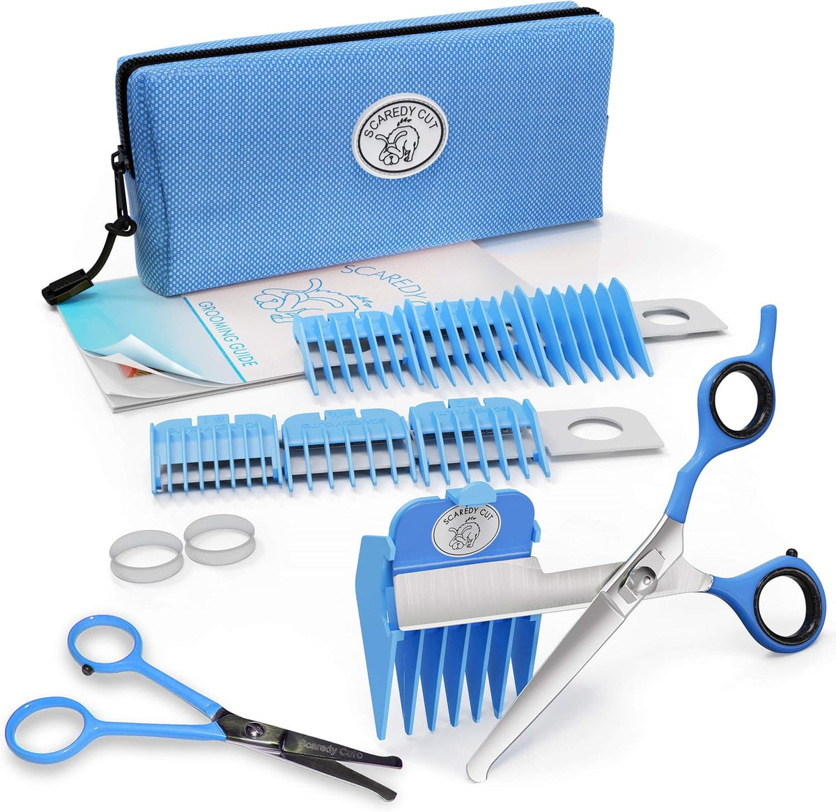 SCAREDY CUT Silent Pet Grooming Kit for Dog, Cat and All Pet Grooming - A Quiet Alternative to Electric Clippers for Sensitive Pets (Left-Handed Pink) - Image 12