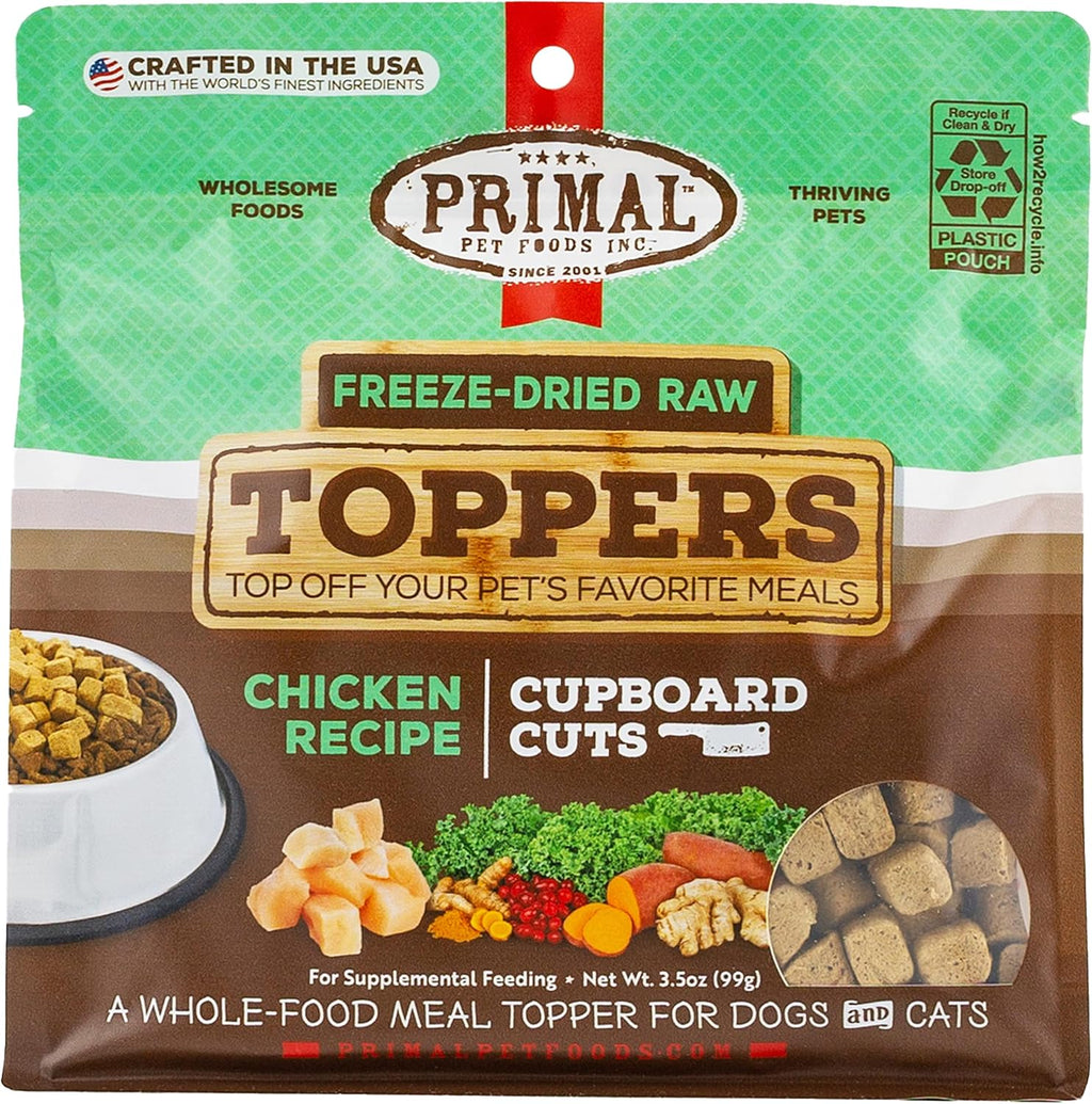 Primal Dog Food Toppers & Cat Food Toppers, Cupboard Cuts, Grain Free Meal Mixers with Probiotics, Raw Freeze Dried Dog Treats & Cat Treats, Great for Training (Beef, 18 oz) - Image 13