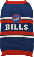 Pets First NFL Buffalo Bills dog sweater front view
