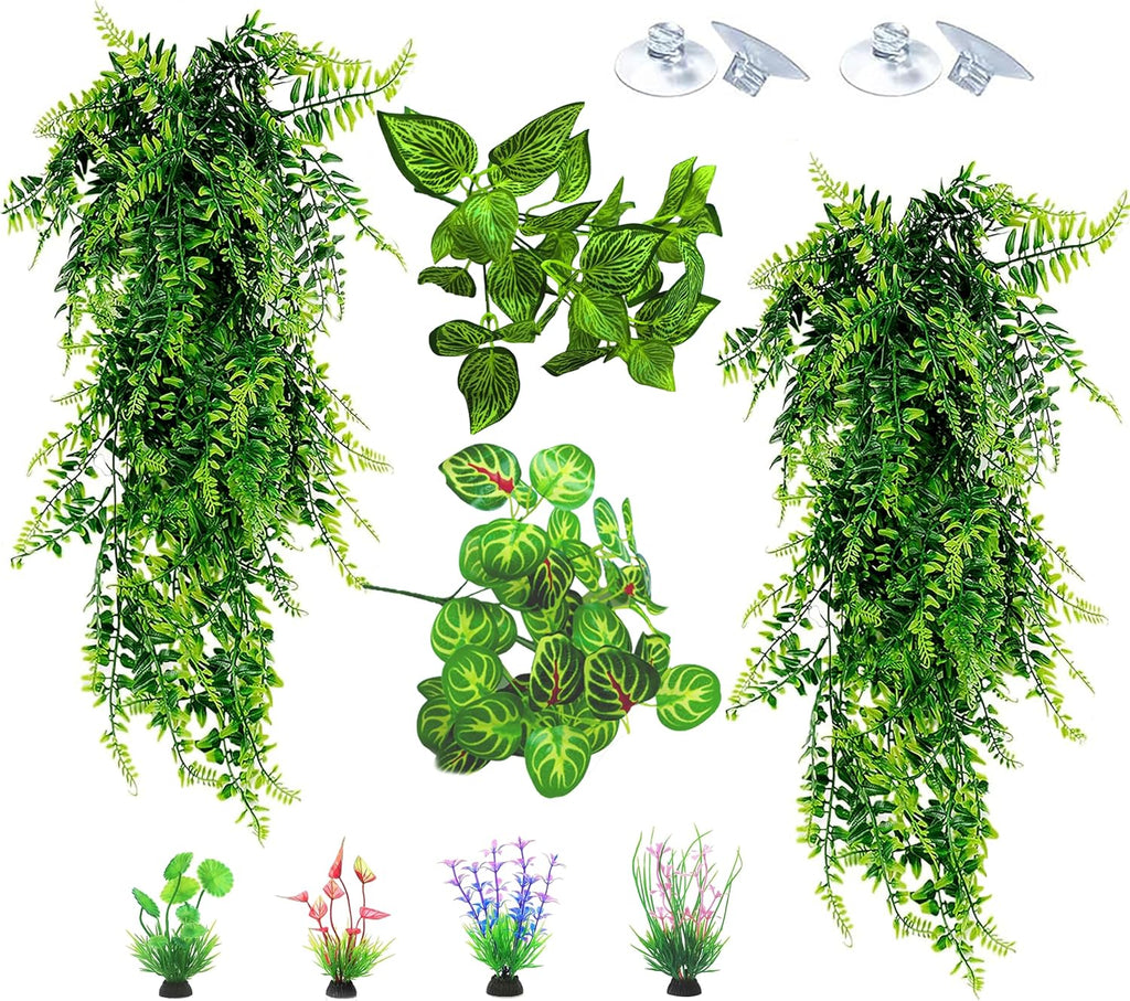 Safe artificial greenery for crested gecko and snake habitats