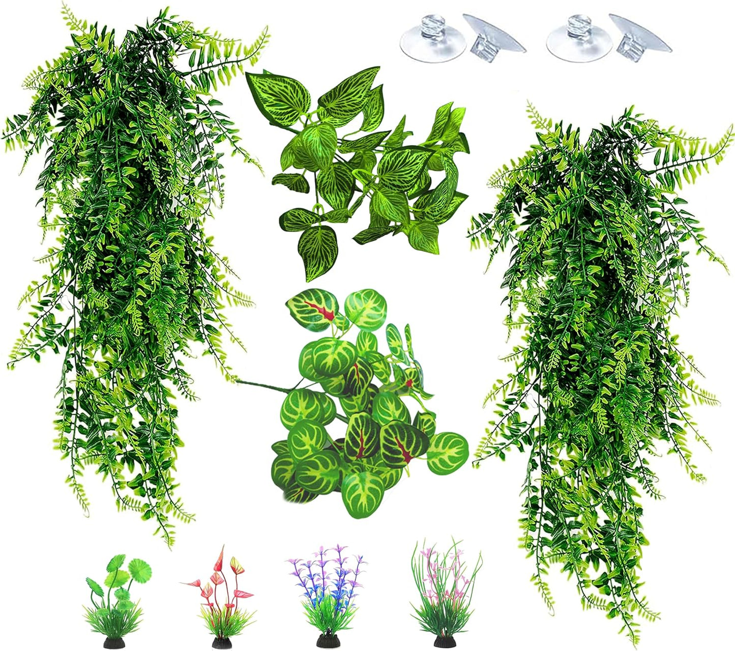 Safe artificial greenery for crested gecko and snake habitats