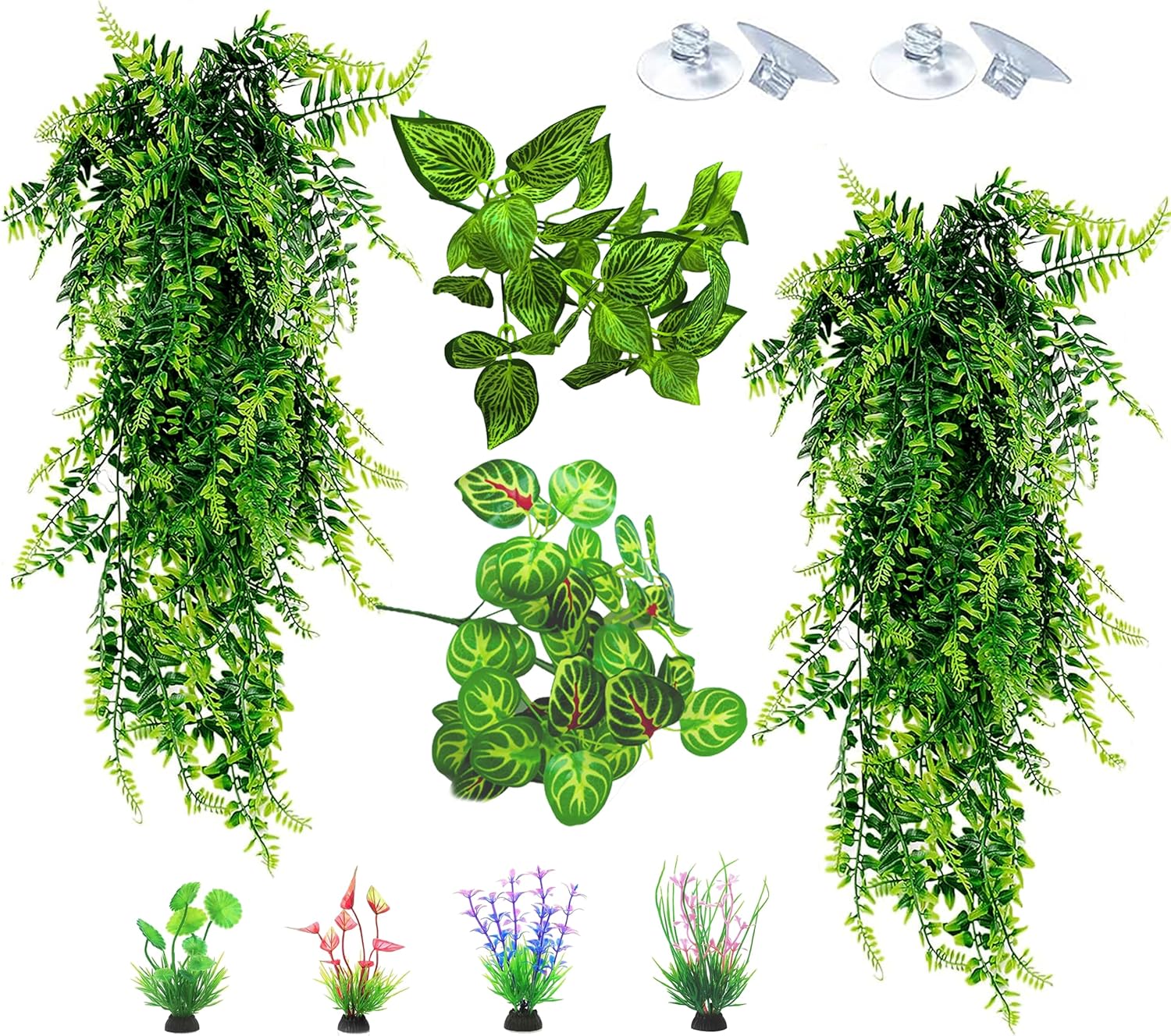 Safe artificial greenery for crested gecko and snake habitats