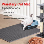Close up view of 10 millimeter honeycomb holes on Waretary cat litter trapping mat