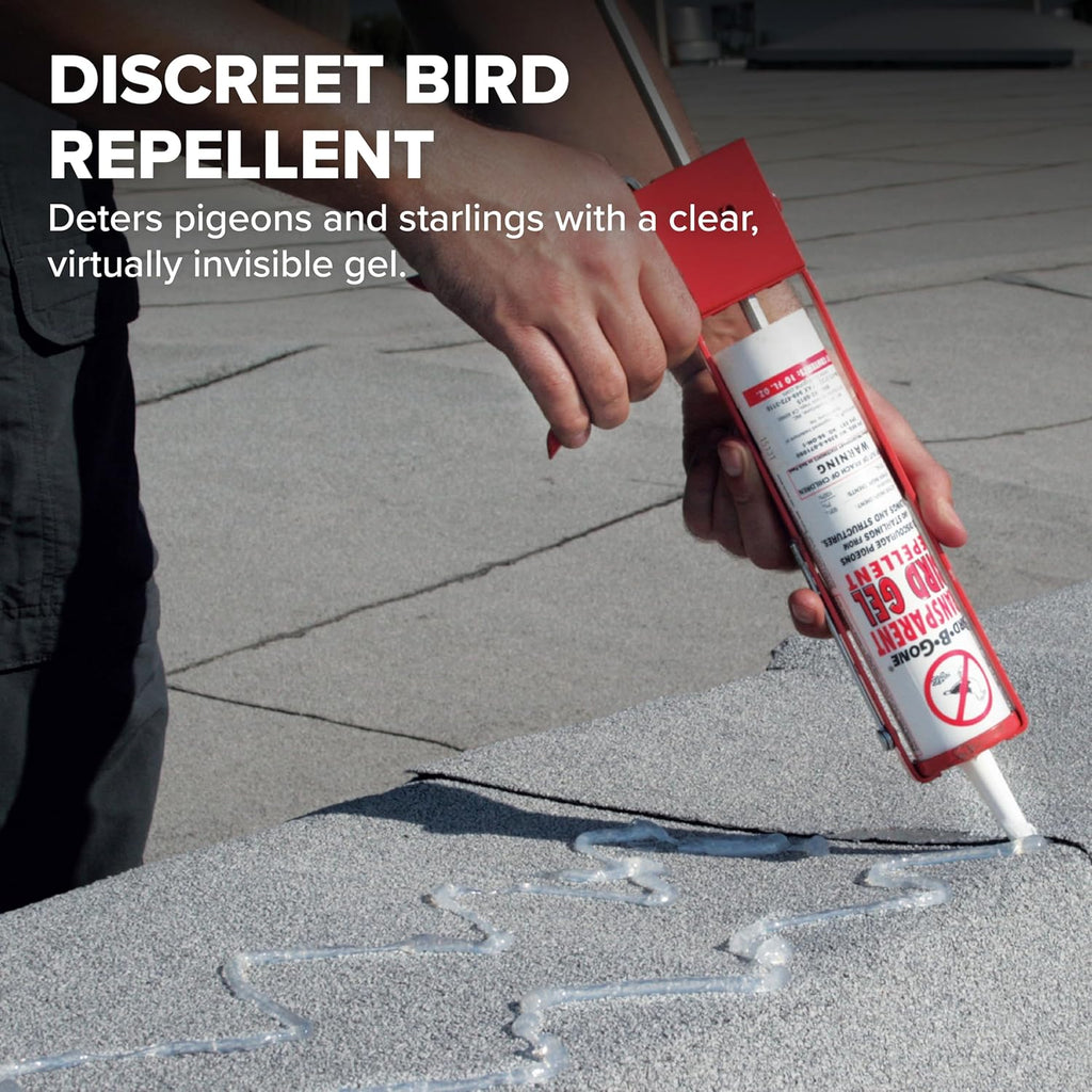 Close up of sticky bird deterrent gel texture