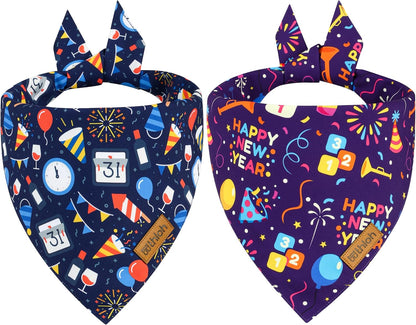 4th of July Dog Bandanas - 2 Pack Reversible USA Patriotic Bandana for Boy and Girl | Premium Durable Fabric | American Flag Pet Scarf for Small Medium Large and Extra Large Dogs (Large) - Image 10