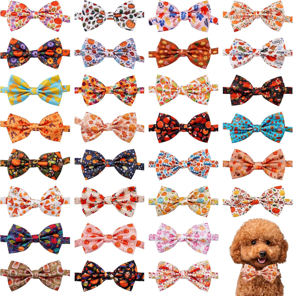 30 PCS 4th of July Dog Bow Ties Bulk for Small Medium Large Dogs Patriotic Dogs Bowties with Adjustable Ties Independence Day Bow Ties Party Grooming L - Image 9