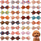 30 PCS 4th of July Dog Bow Ties Bulk for Small Medium Large Dogs Patriotic Dogs Bowties with Adjustable Ties Independence Day Bow Ties Party Grooming L - Image 9