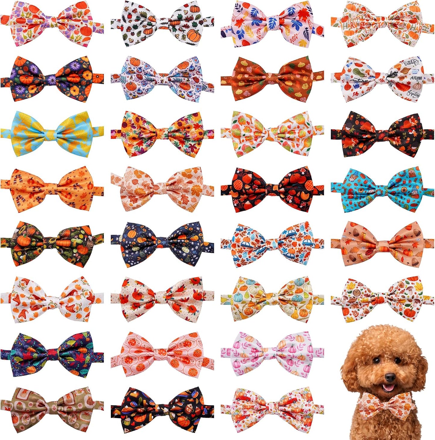 30 PCS 4th of July Dog Bow Ties Bulk for Small Medium Large Dogs Patriotic Dogs Bowties with Adjustable Ties Independence Day Bow Ties Party Grooming L - Image 9
