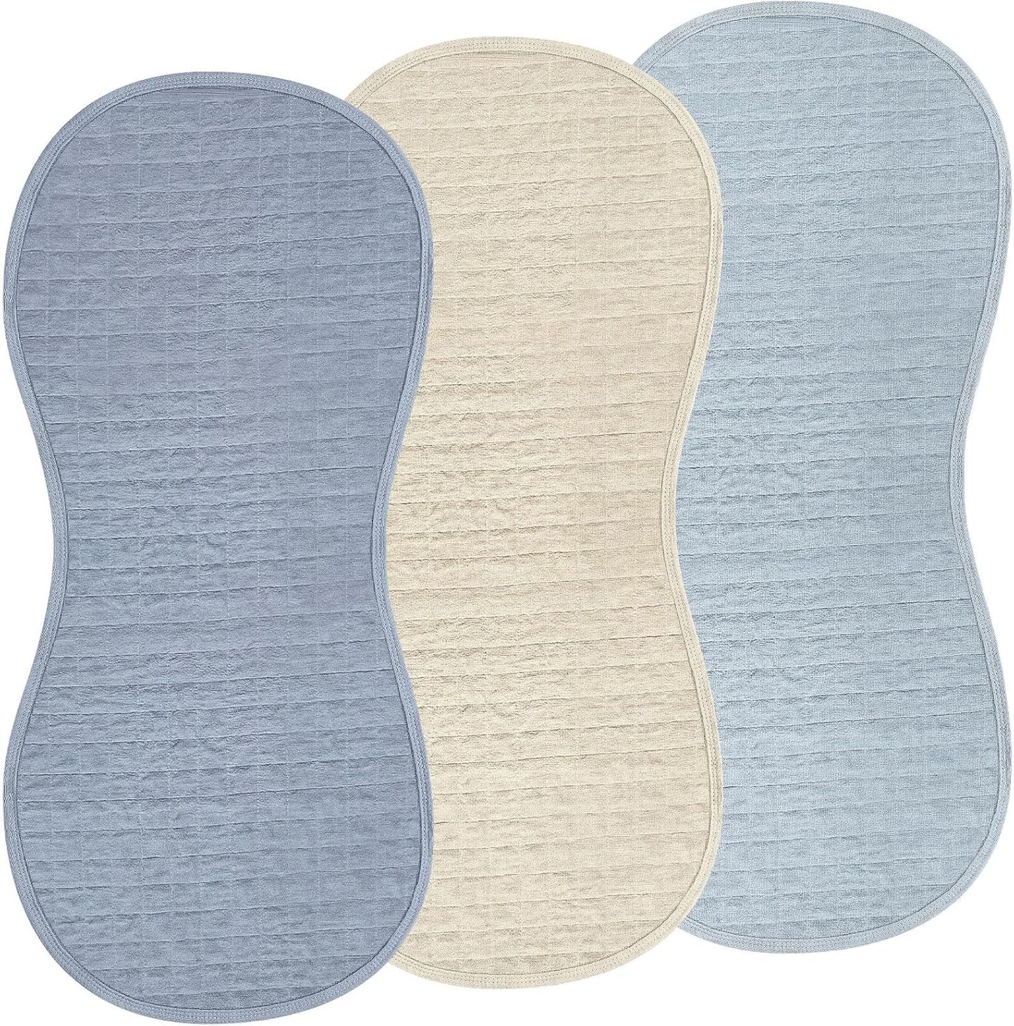 Hahafelt 3 Pieces Peanut Shape Changing Pad Liners in Blue