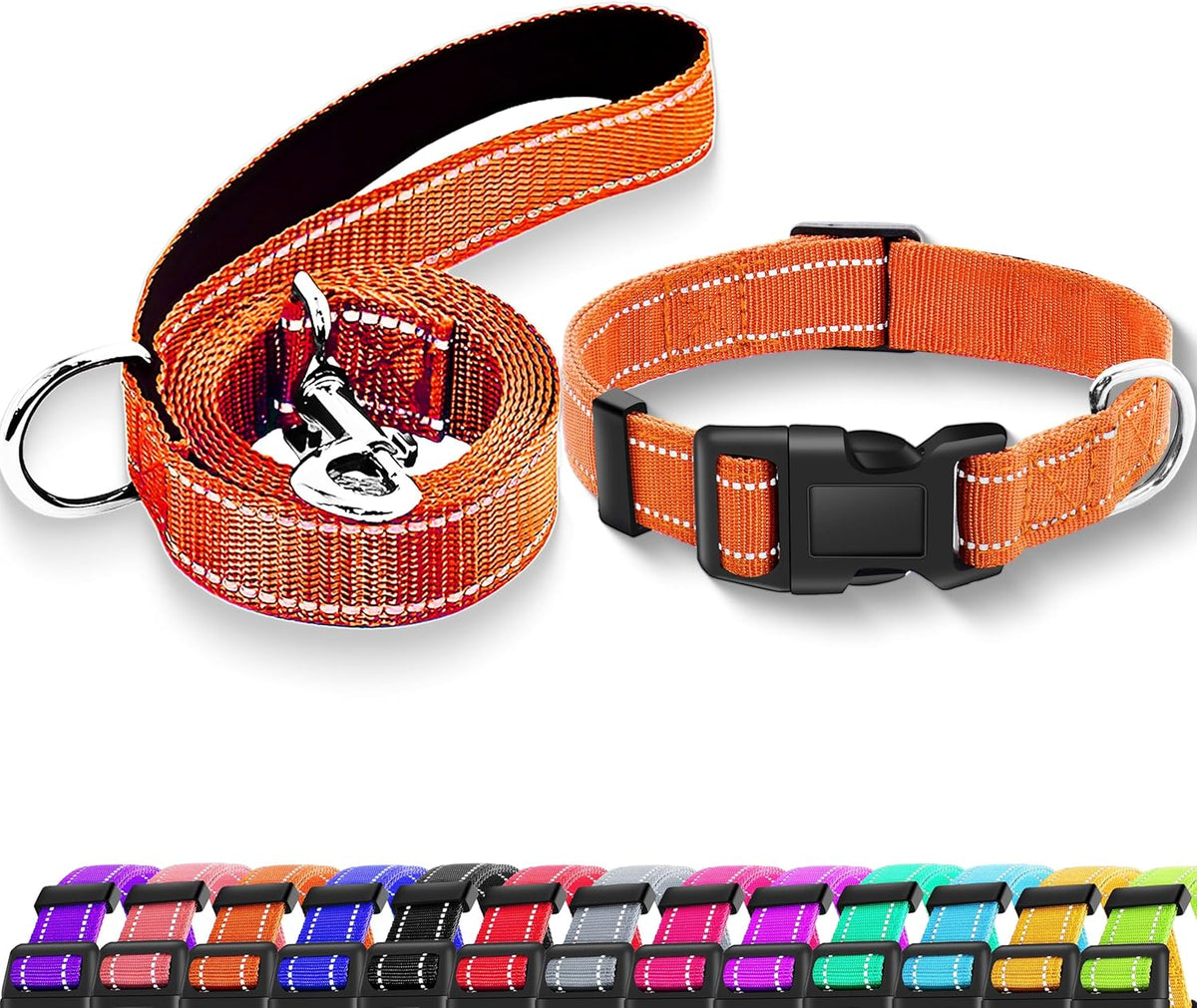 Full set of Maiiu dog collar and matching leash