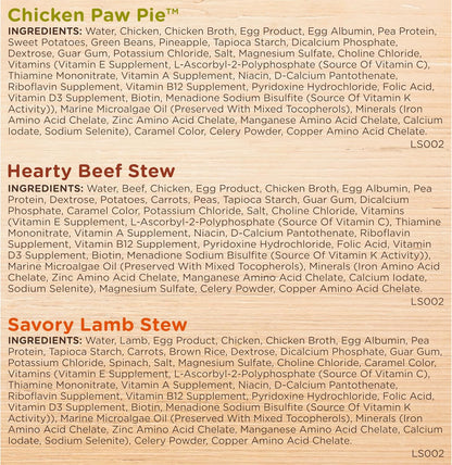 Nutrish Savory Favorites variety pack nutritional facts label