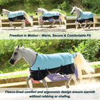 Adjustable leg straps for secure fit on horse blanket
