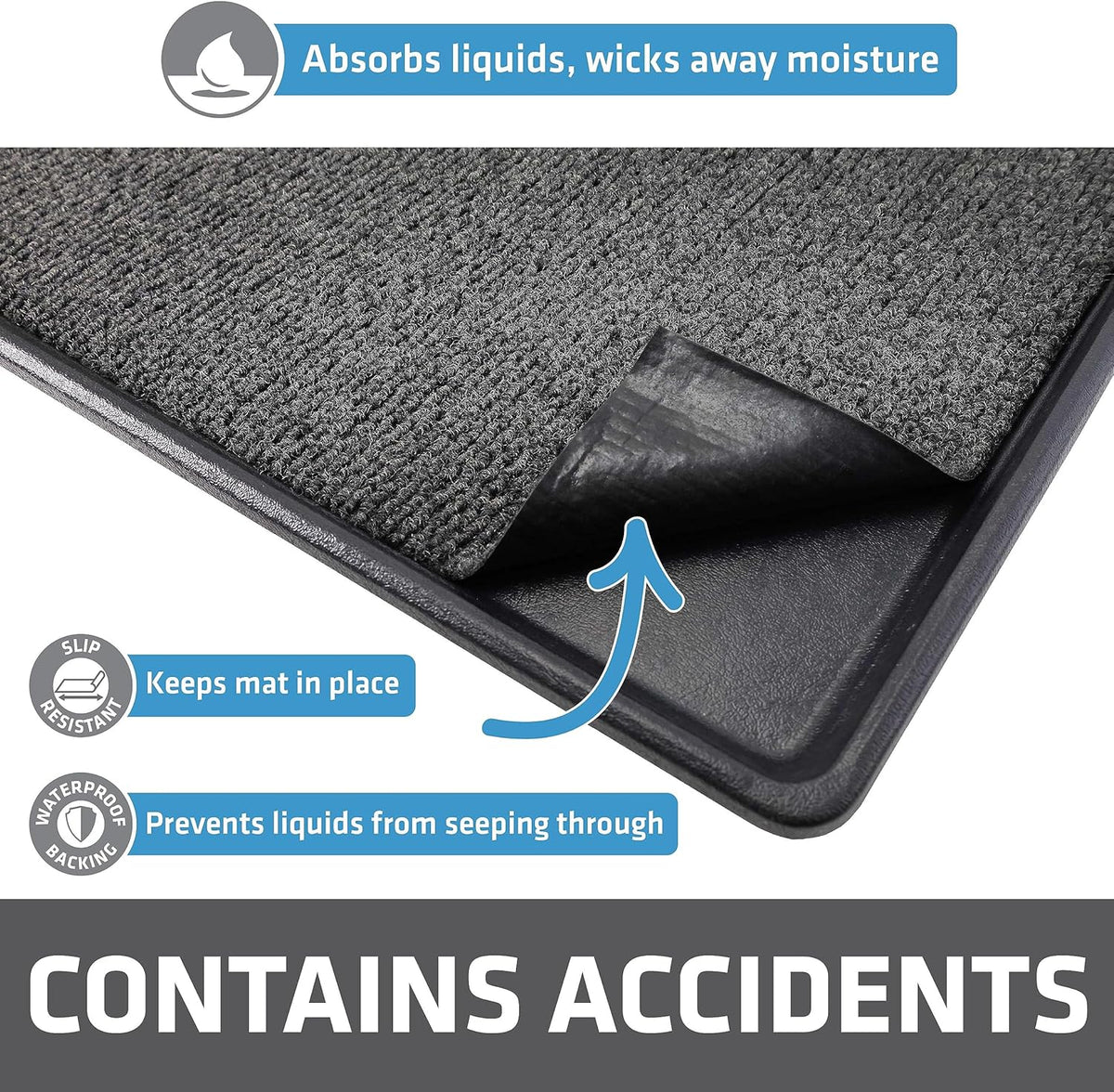 Close up of Drymate Zorb-Tech fabric texture and waterproof backing