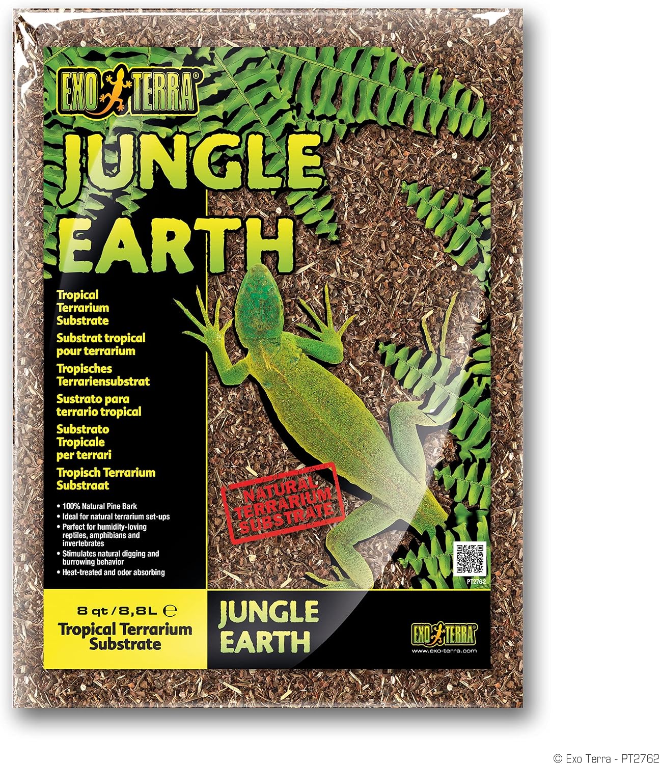 Authentic Exo Terra Jungle Earth packaging for tropical reptiles