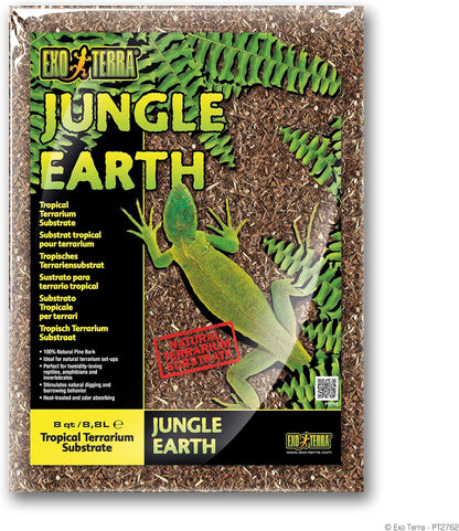 Authentic Exo Terra Jungle Earth packaging for tropical reptiles