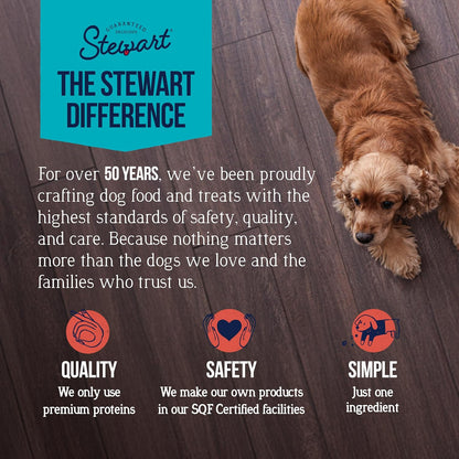 Stewart single ingredient raw beef liver dog treats value pack packaging