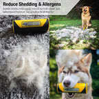 King Kanine grooming tool being used on a dog