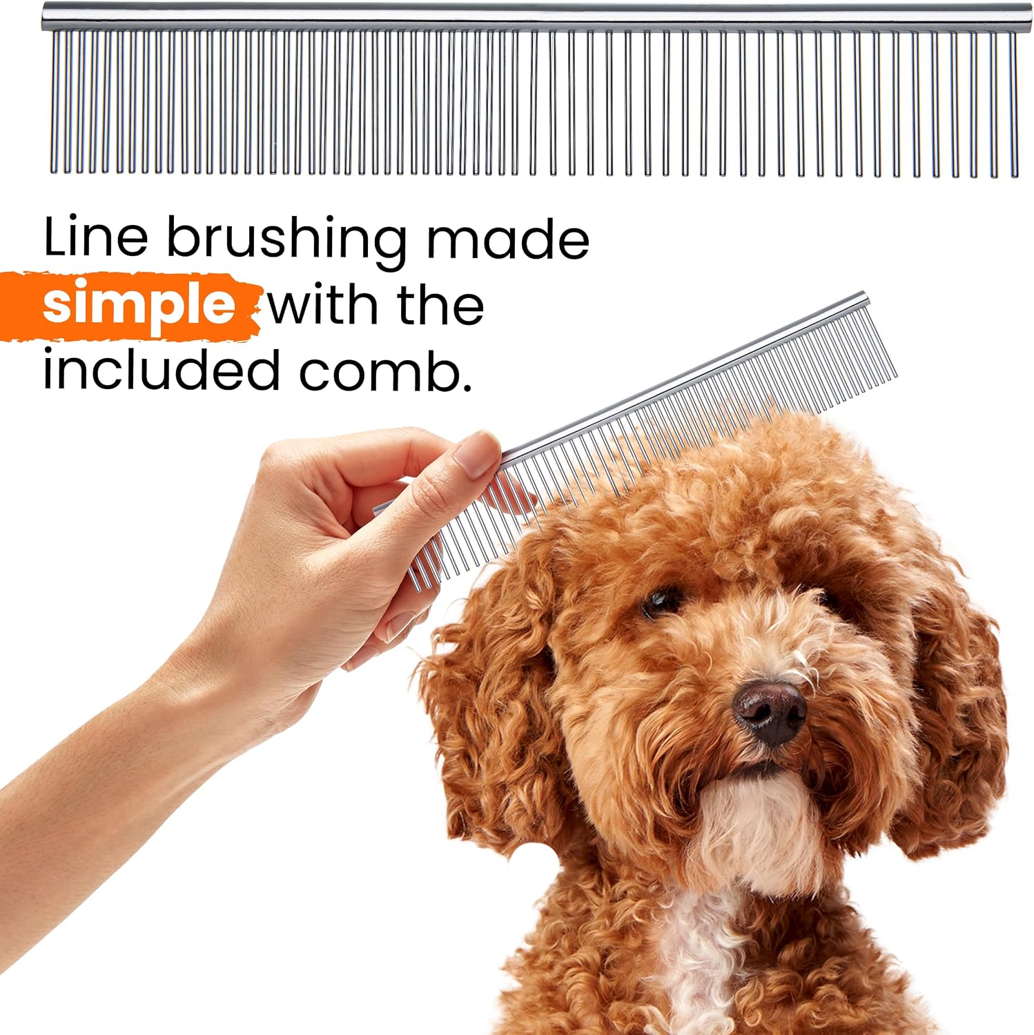 Doodleez goldendoodle slicker brush handle close up view
