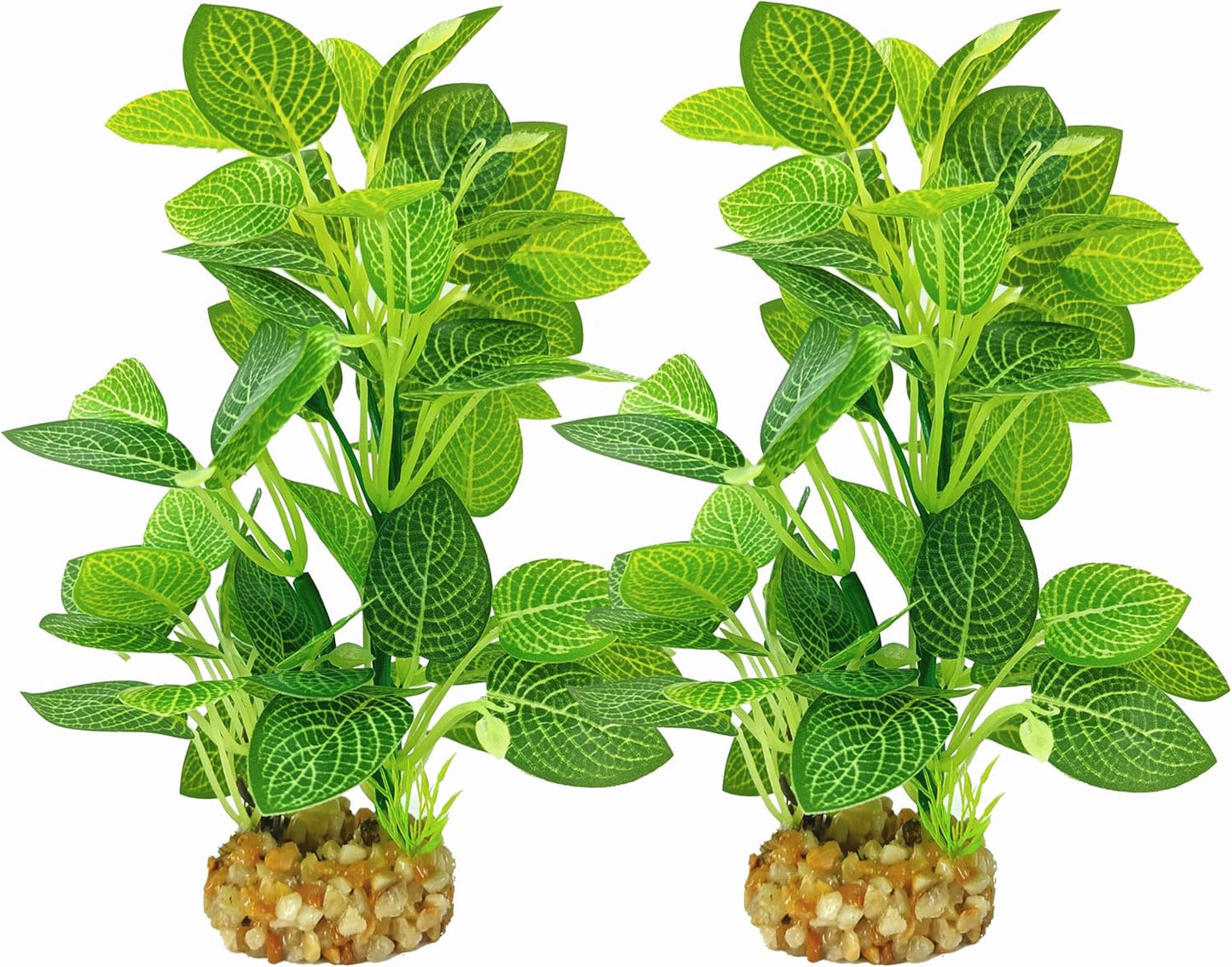 TYZEMKO Silk Aquarium Plants front view in a freshwater fish tank.