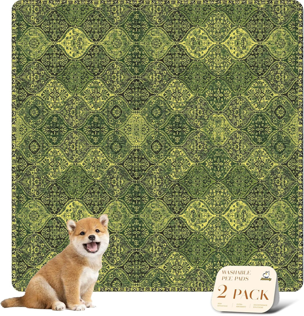 nunubaby Washable Pee Pads for Dogs, Stylish, Non-Slip and Leak-Proof Pee Mat. Ultra-Absorbent Reusable Potty pad for Crates and Floors.(Cream/Multi, 18" x24" ) - Image 14