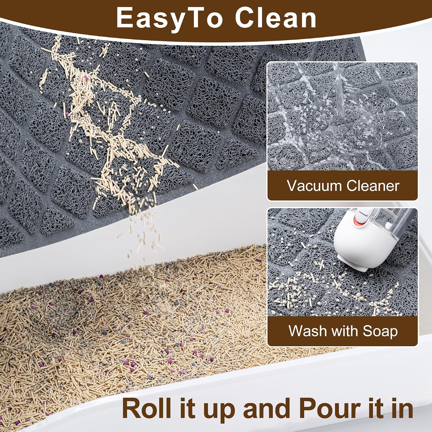 Durable thick mesh coil pet mat gentle on sensitive cat paws