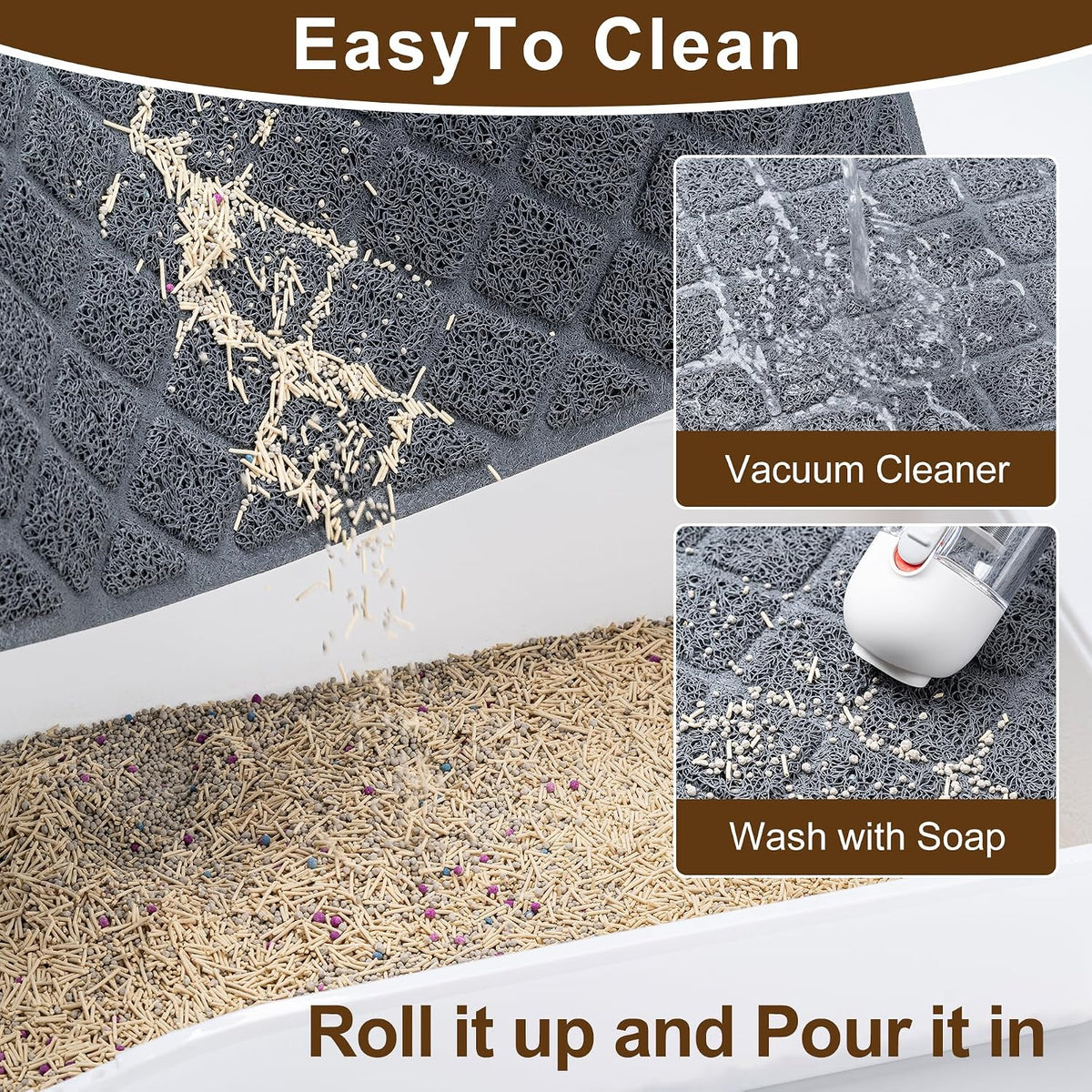 Durable thick mesh coil pet mat gentle on sensitive cat paws