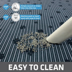 Drymate cat litter mat placed underneath a standard litter box.