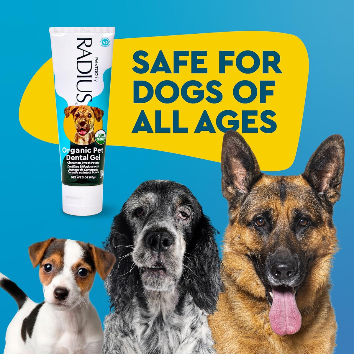 RADIUS USDA Organic Canine Pet Toothpaste 1 Unit, 3 oz, Non Toxic Toothpaste for Dogs, Designed to Clean Teeth and Help Prevent Tartar and Remove Plaque, Xylitol Free - Image 9