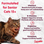 Delectables Lickable Treat Stew Senior 15+ Wet Cat Treat with Real Chicken & Tuna, Food Topper, Hydrating, Grain-Free, No Fillers, No By-Products, No Added Preservatives, 1.4oz Pouch, 12ct - Image 9
