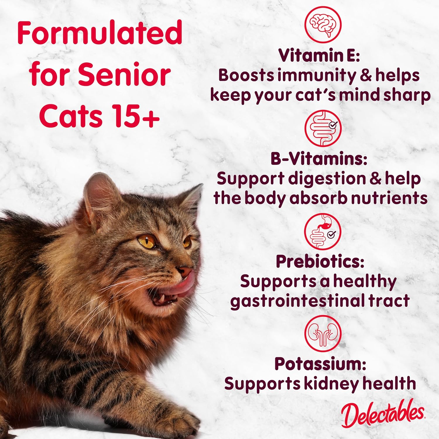 Delectables Lickable Treat Stew Senior 15+ Wet Cat Treat with Real Chicken & Tuna, Food Topper, Hydrating, Grain-Free, No Fillers, No By-Products, No Added Preservatives, 1.4oz Pouch, 12ct - Image 9
