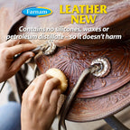 Farnam leather conditioner cap and neck detail
