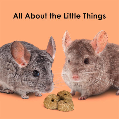Premium 4 ounce bag of baked wellness treats for chinchillas and hamsters.