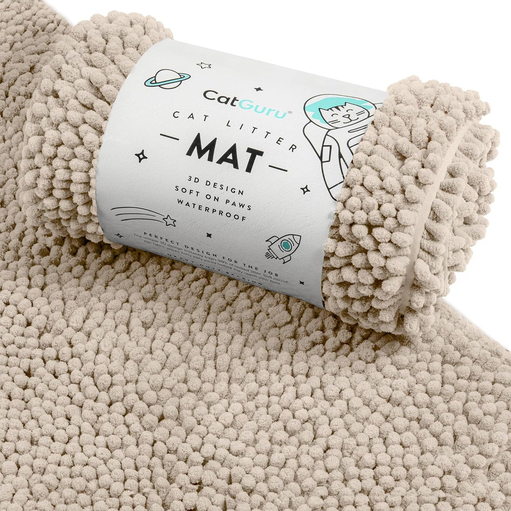 CatGuru Cat Litter Mat, Medium, Extra Large, XXL, Waterproof Litter Box Mat, Non Slip Kitty Litter Mat, Machine Washable Litter Trapping Mat, Soft Litter Tray, Cat Stuff (Medium, Gray/Heavy-Duty) - Image 9