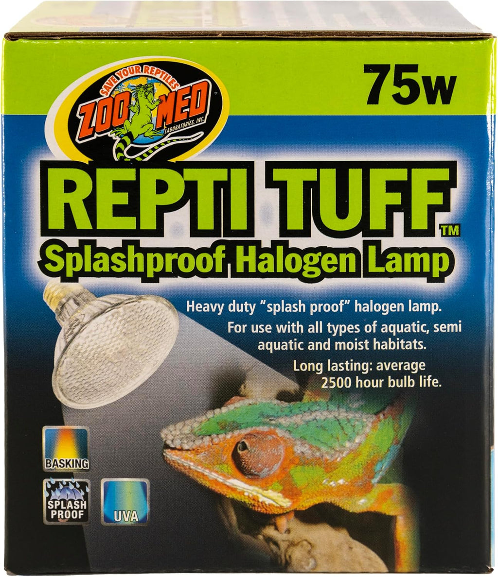 Zoo Med halogen lighting bulb fitted in terrarium fixture