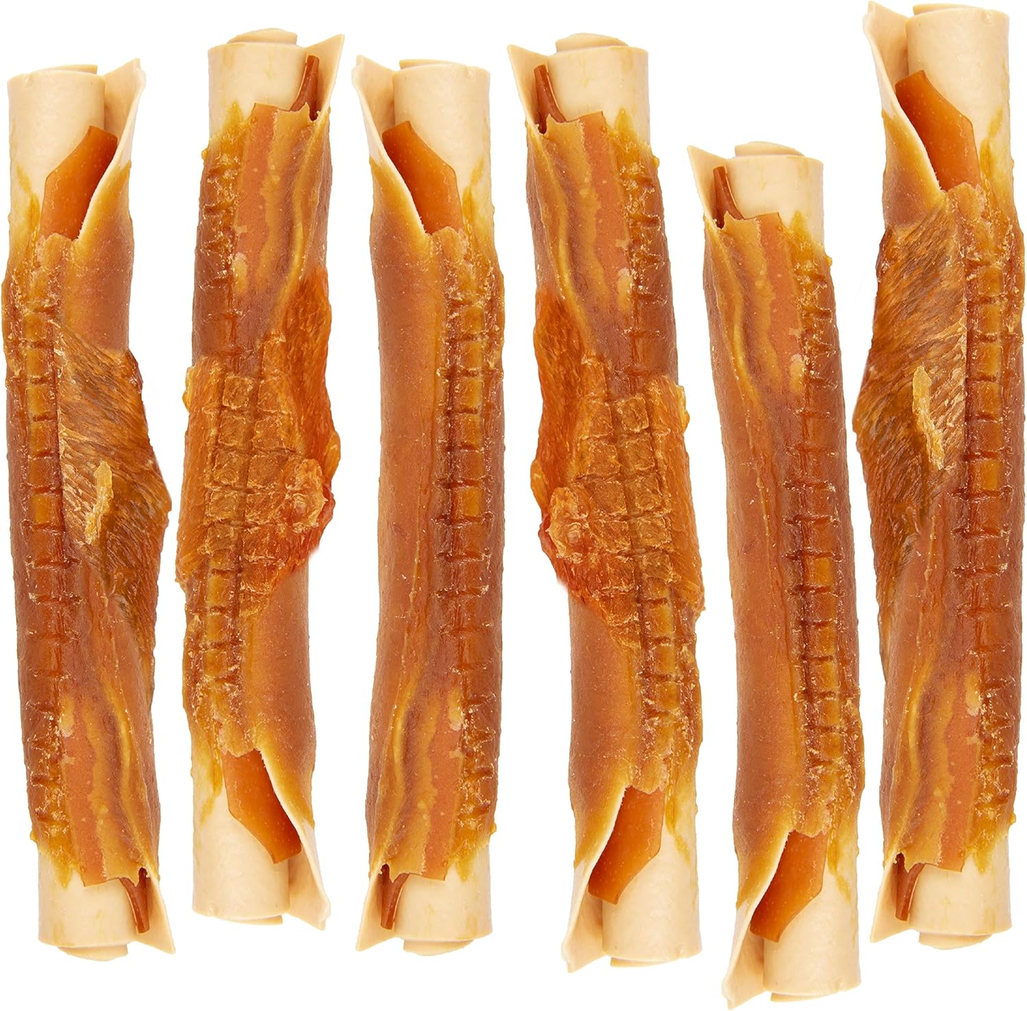 Back packaging of DreamBone triple flavor rolls detailing ingredients and feeding guide
