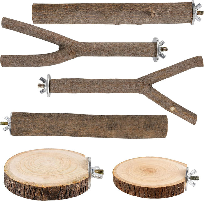 6 PCS Bird Perch Set - Image 1