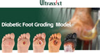 Ultrassist medical simulator showing various stages of skin damage and pathological changes.