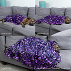 Cozy large size pet blanket for large dog breeds close up texture.